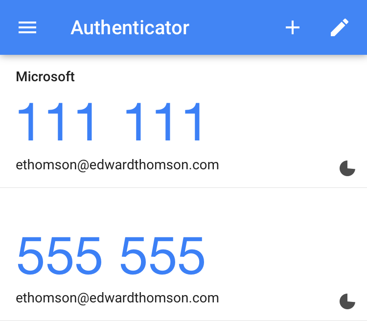 Working google authenticator not Google Authenticator