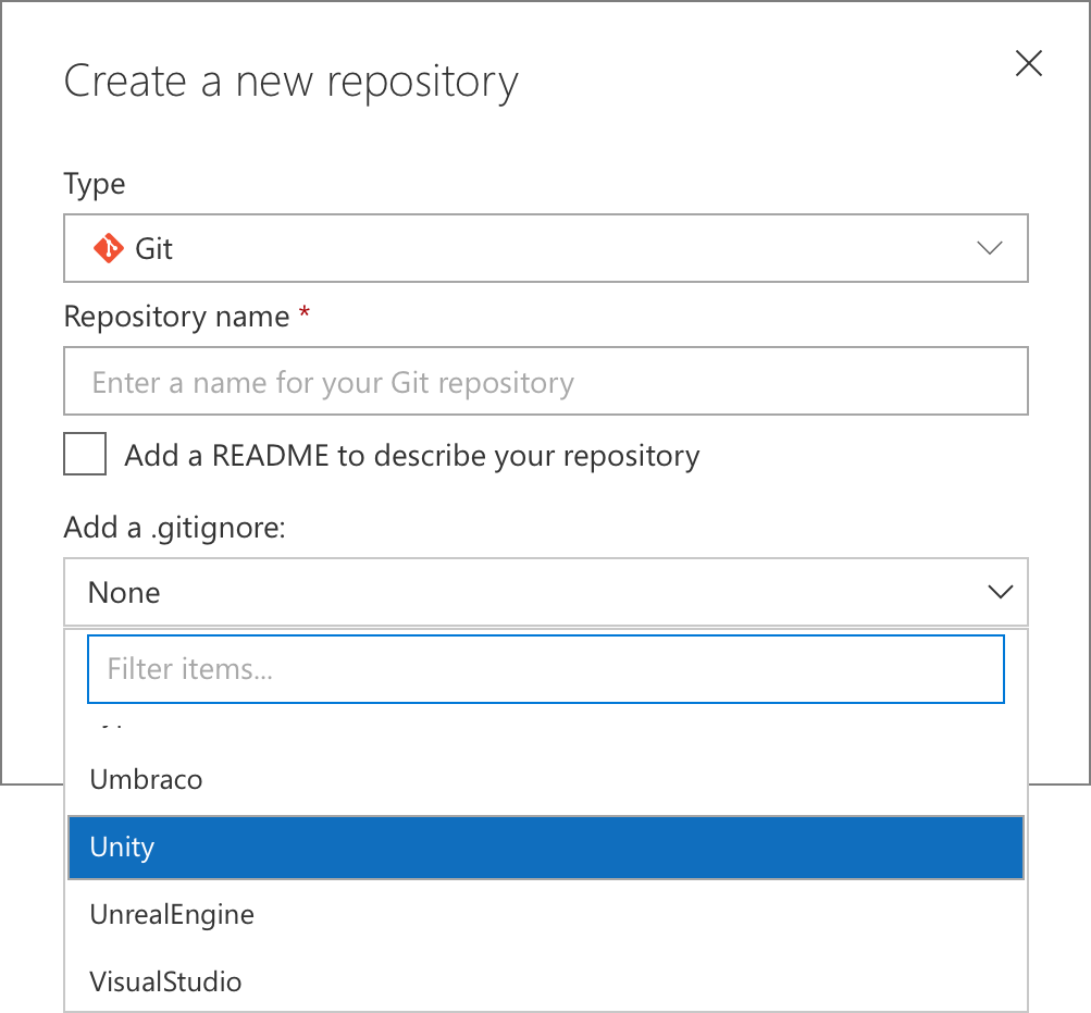 Unity .gitignore in VSTS