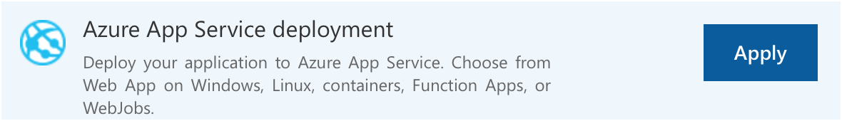 App Service Deployment